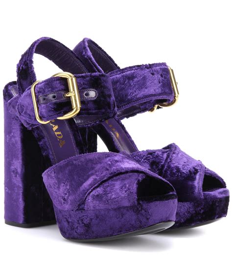 prada velvet platform sandals 38|Prada diagram platform sandal.